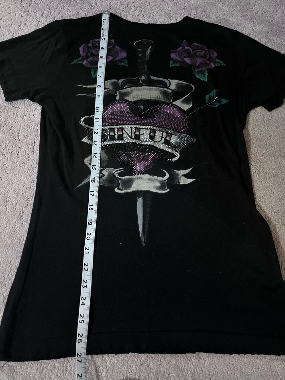 EUC! Lot of 4 “Sinful” By Affliction Brand Women’s Shirts Size Large - Picture 11 of 16